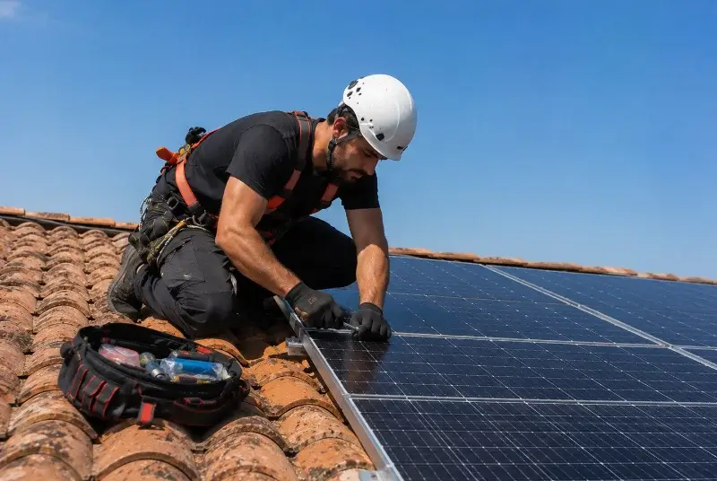 Maintenance et monitoring de panneaux solaires à Izeste